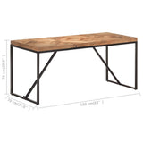 Dining Table 160x70x76 cm Solid Acacia and Mango Wood 323550