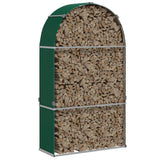 Log Holder Green 120x45x210 cm Galvanised Steel 364542