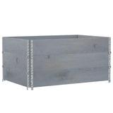 Pallet Collars 3 pcs Grey 120x80 cm Solid Wood Pine 3295368