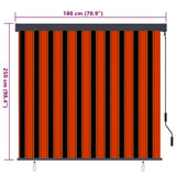 Roller Blind Orange and Brown 180 x 250 cm Fabric and Aluminum 362086