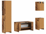4 Piece Bathroom Cabinet Set UTRECHT Old Wood Engineered Wood 3417979