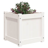 Garden Planter White 40x40x40 cm Solid Wood Pine 837406