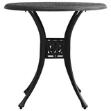 Bistro Set Black Cast aluminium Medium Decorative Inlays 3070608