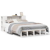 Bookcase Bed without Mattress White 160x200 cm Solid Wood 3323882