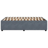 Bed Frame without Mattress Dark Grey Double Velvet 3285044
