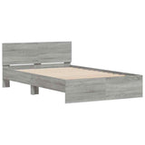 Bed Frame Grey Sonoma Engineered wood Double Adjustable Armrests 3207635