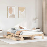 Bed Frame without Mattress 150x200 cm King Size Solid Wood Pine 3308996