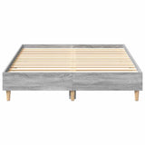 Bed Frame No Mattress Grey Sonoma 120x200 cm Engineered Wood 861035