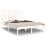 Bed Frame without Mattress White 140x200 cm Solid Wood Pine 3105601