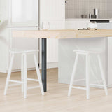 Dining Chairs 2 pcs White 46 x 37 x 63 cm Solid Rubber Wood 42020462
