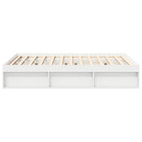 Bed Frame without Mattress White 150x200 cm King Size King Size 3203866