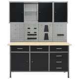 Workbench with Four Wall Panels and Two Cabinets 3053440