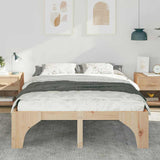 Bed Frame Brown 150 x 200 cm Solid Pine Wood 872983