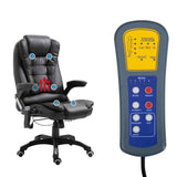 20235 Massage Office Chair Black Faux Leather