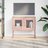 ZNTS TV Cabinet Pink 68x39x60.5 cm Cold-rolled Steel 853333