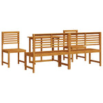Garden Bistro Set 5 pcs Brown Solid acacia wood 3328698