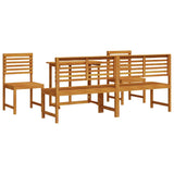 Garden Bistro Set 5 pcs Brown Solid acacia wood 3328698