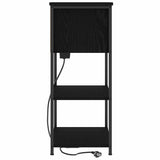 Bedside Cabinet Black Oak 55 x 31 x 76 cm Engineered Wood 859500