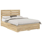 Bed Frame with Drawer with Headboard Manual Engineered Wood 3411645