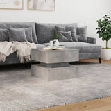 Coffee Table with LED Lights Concrete Grey 50x50x40 cm 839857