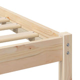 Bed Frame with Headboard Brown 120 x 200 cm Solid Pine Wood 872233