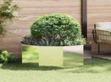 Planter Silver 120 x 120 x 50 cm Stainless Steel 883749