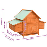 Chicken Coop 150x96x110 cm Solid Firwood 171459