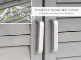 Garden Shed Wooden Garden Storage Shed 2 Door Unit Solid Fir Wood Garage Tool Organisation Cabinet, T3398P317758