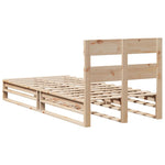 ZNTS Bed Frame without Mattress 90x200 cm Solid Wood Pine 850794