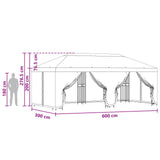 6 x 3 m Green Polyester and Steel 190 3375998