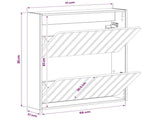 Wall-Mounted Shoe Cabinet ZWOLLE 71 x 17 x 86 cm Black 896416