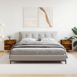 Bedside Cabinets 2 pcs Smoked Oak 40x35x47.5 cm Engineered Wood 827287