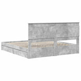 Storage Bed Concrete Grey 180 x 200 cm Engineered Wood 3410226