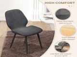 Velvet Dining Chairs, Set of 2 Dining Room Chairs with Metal Legs for Living Room, Dining Room, Grey T3398P341262
