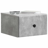 Wall-Mounted Bedside Cabinet with Drawer 2 pcs Concrete Grey 899112
