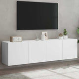 2 Piece Wall-mounted TV Cabinet Set White 80x30x41 cm 836953
