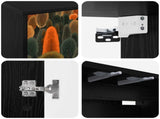 Wall-mounted TV Cabinet ZAANDAM 69 x 33 x 40 cm Black Oak 8007132