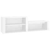 Shoe Cabinet High Gloss White 150x35x45 cm Engineered Wood 816914