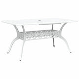 Garden Dining Set 5 pcs White Aluminium 3334654