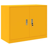 Storage Cabinet 2 pcs Mustard Yellow 90 x 40 x 175 cm Steel 3438720