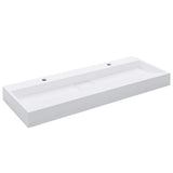 Wash Basin 120x46x11 cm Mineral Cast/Marble Cast White 144068