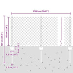 ZNTS Chain Link Fence with 22 U Posts Silver 0.6x25 m Steel 3336302