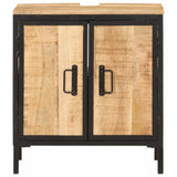 Bathroom Sink Cabinet 55x35x60 cm Solid Wood Mango and Iron 358572