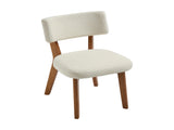 GOMYWAY Mid-Century Modern Dining Chairs Set of 2, Upholstered Mid-Back Armless Padded Side Chairs W2678P512591