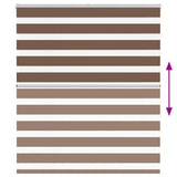 Zebra Blind Brown 135x150 cm Fabric Width 130.9 cm Polyester 4014346