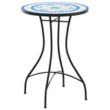 Mosaic Bistro Table Blue and White 50x70 cm Ceramic 4003399