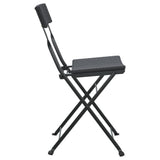 Folding Bistro Chair Set of 2 Black 319986