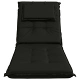 Sunlounger Cushion GEMERT 100% Polyester Black 190 x 60 x 9 cm 947521