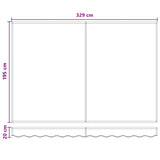 Manual Retractable Awning with LEDs Light Grey and White 3425700