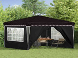 Pop-up Party Tent 288 x 288 x 245 cm Black Oxford Fabric 42019777